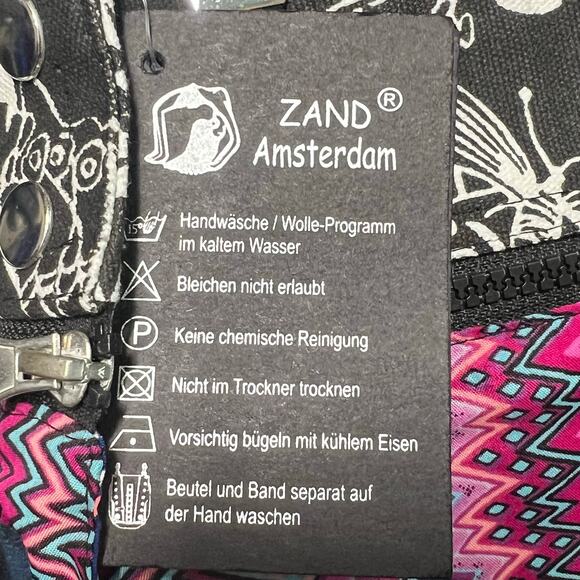 Zand Amsterdam Reversible Wrap Skirt OS Geometric Snap Adjustable Edgy Grunge - Picture 13 of 14